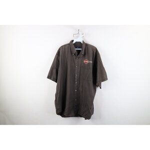 Vintage Mens XL Faded Harley Davidson Ford F150 Truck Short Sleeve Button Shirt
